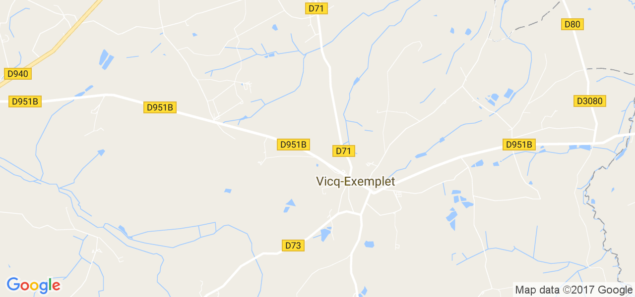 map de la ville de Vicq-Exemplet