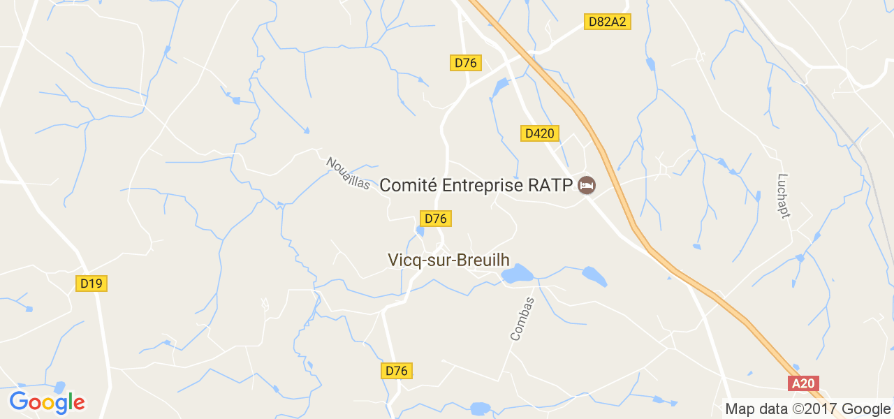 map de la ville de Vicq-sur-Breuilh