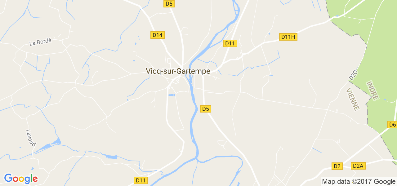 map de la ville de Vicq-sur-Gartempe