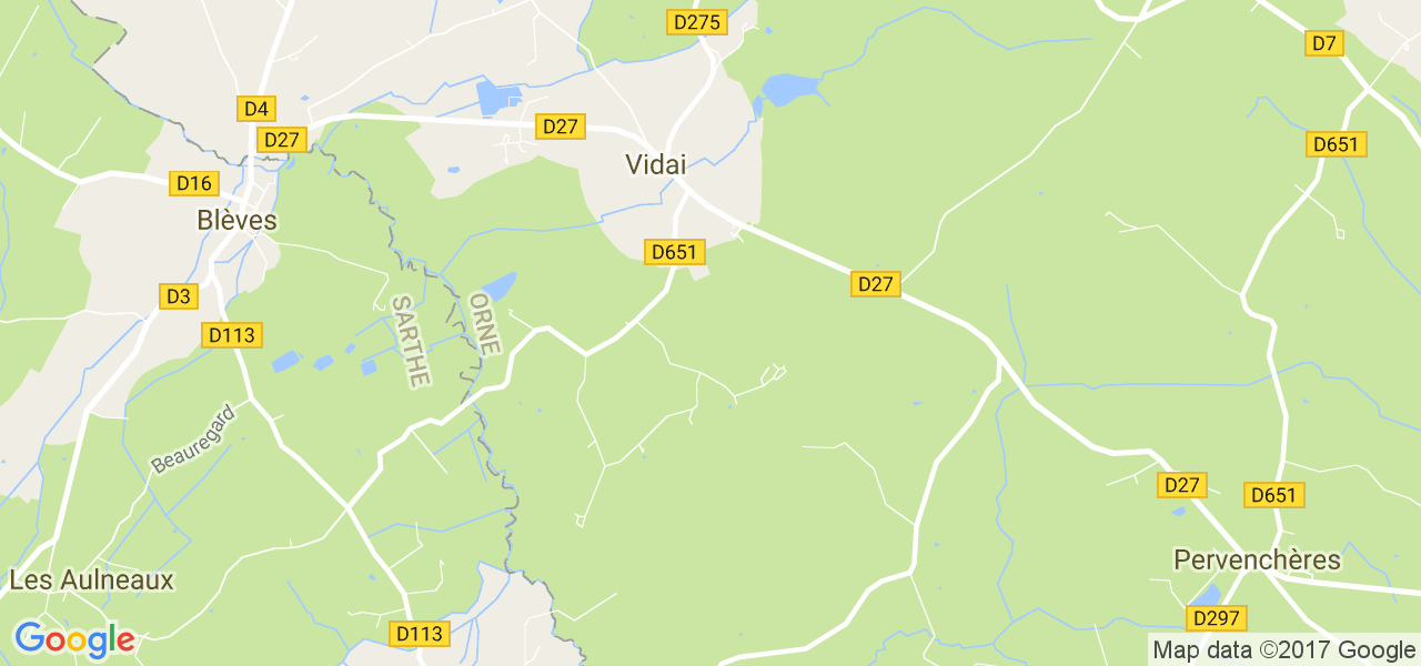 map de la ville de Vidai