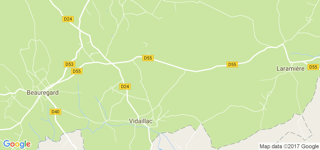 map de la ville de Vidaillac