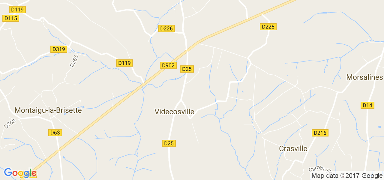 map de la ville de Videcosville