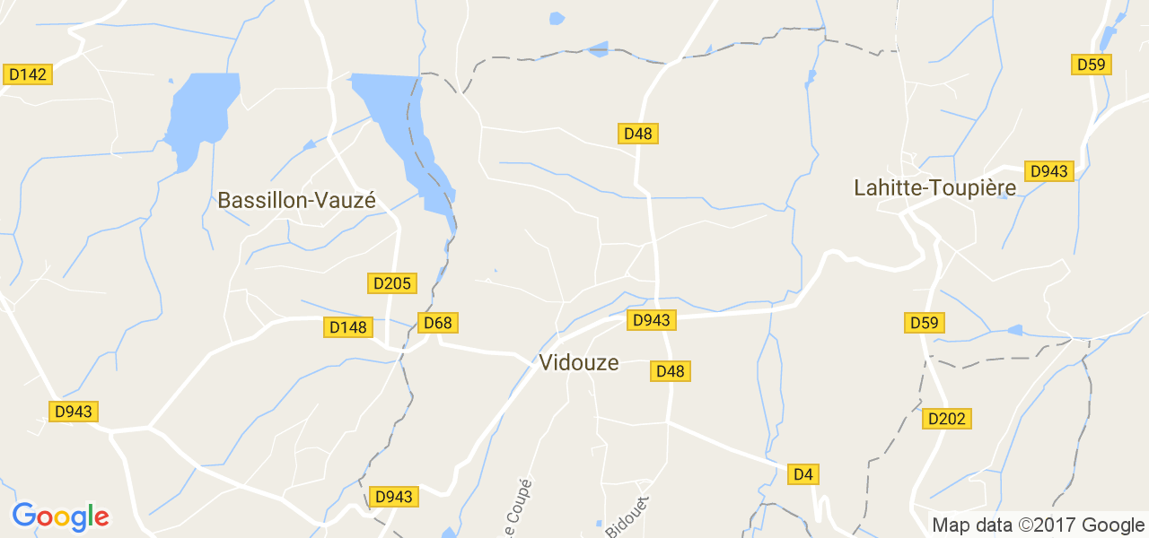 map de la ville de Vidouze