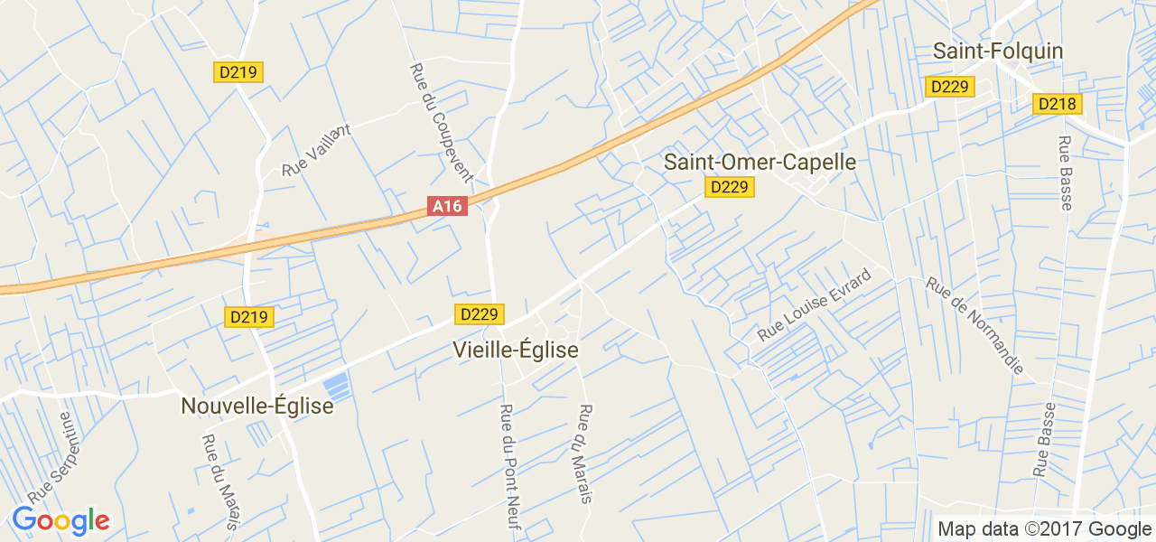 map de la ville de Vieille-Église