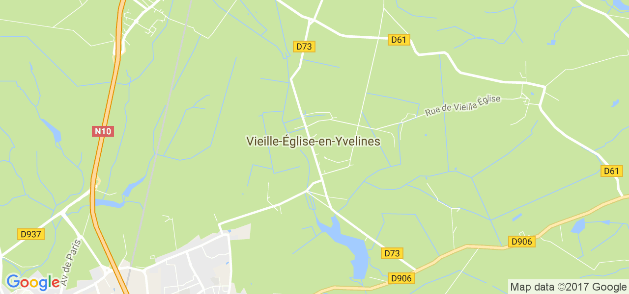 map de la ville de Vieille-Église-en-Yvelines