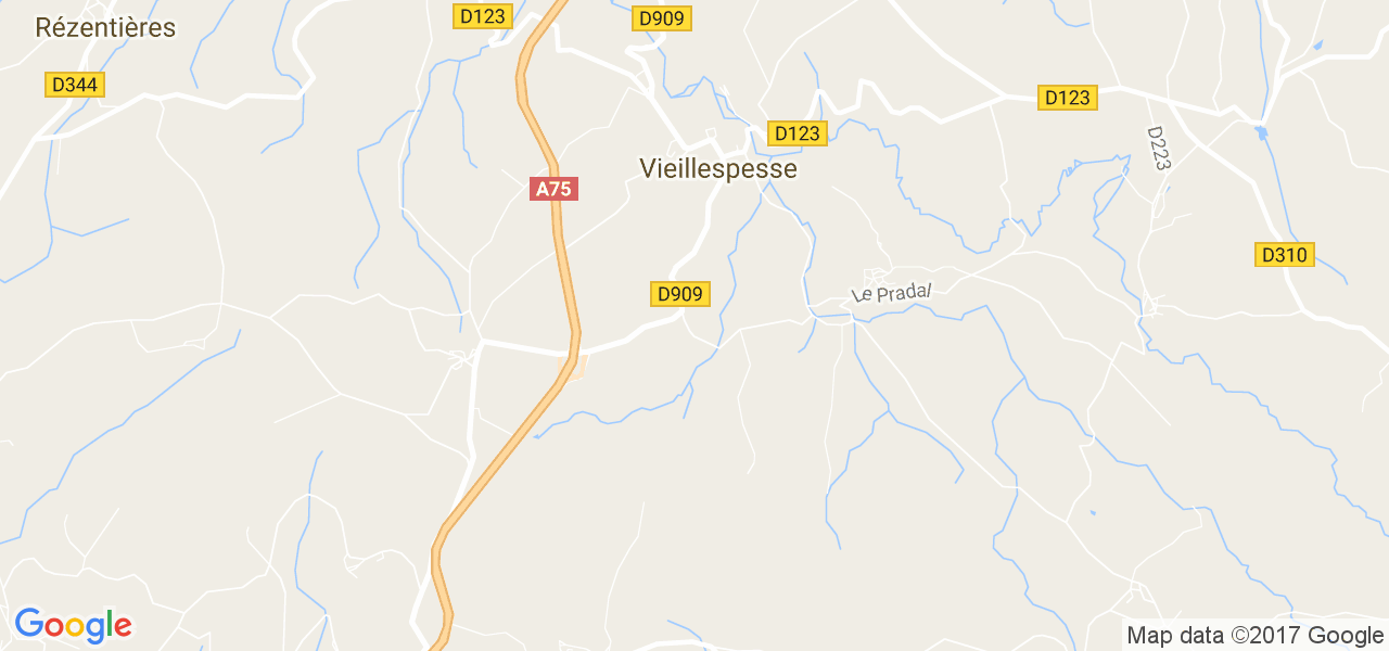 map de la ville de Vieillespesse