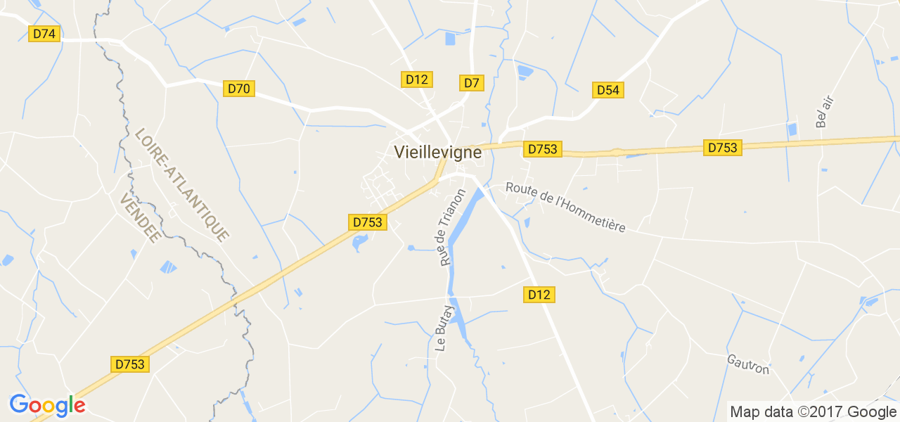 map de la ville de Vieillevigne