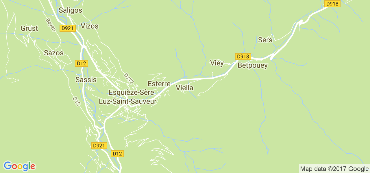 map de la ville de Viella