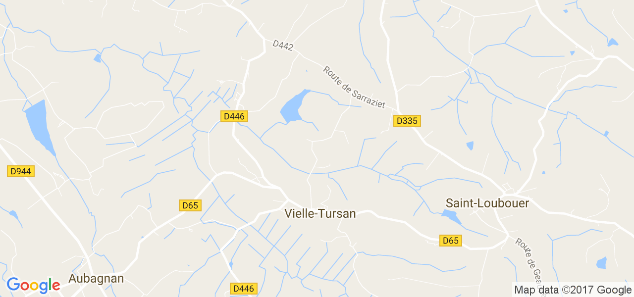 map de la ville de Vielle-Tursan