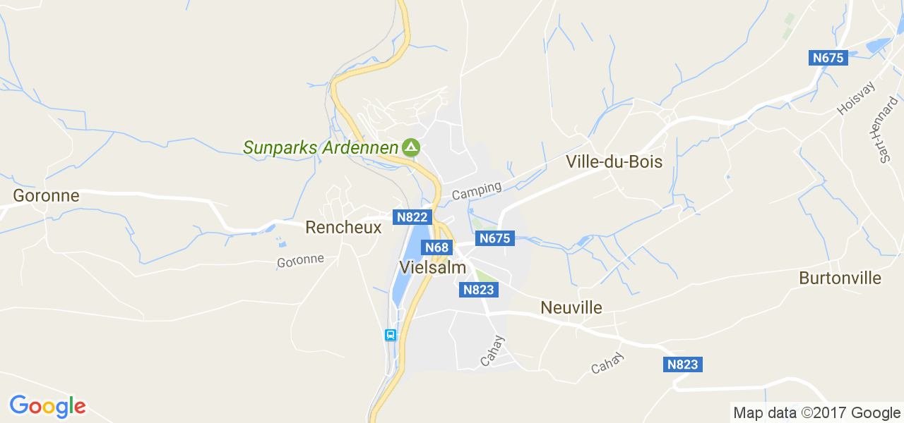 map de la ville de Vielsalm