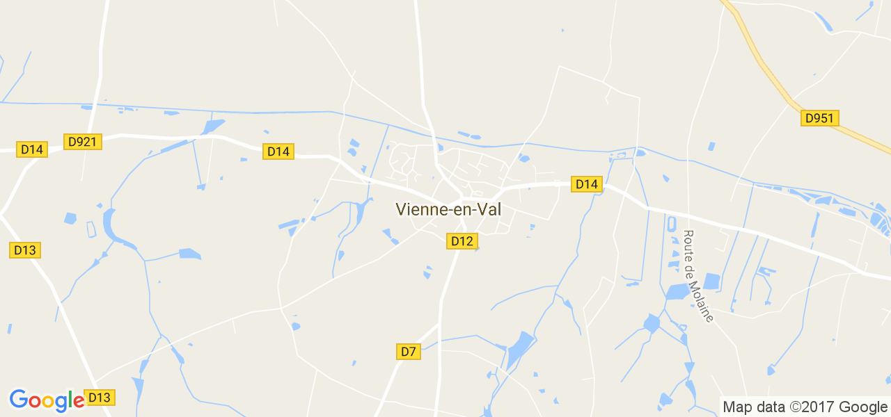 map de la ville de Vienne-en-Val