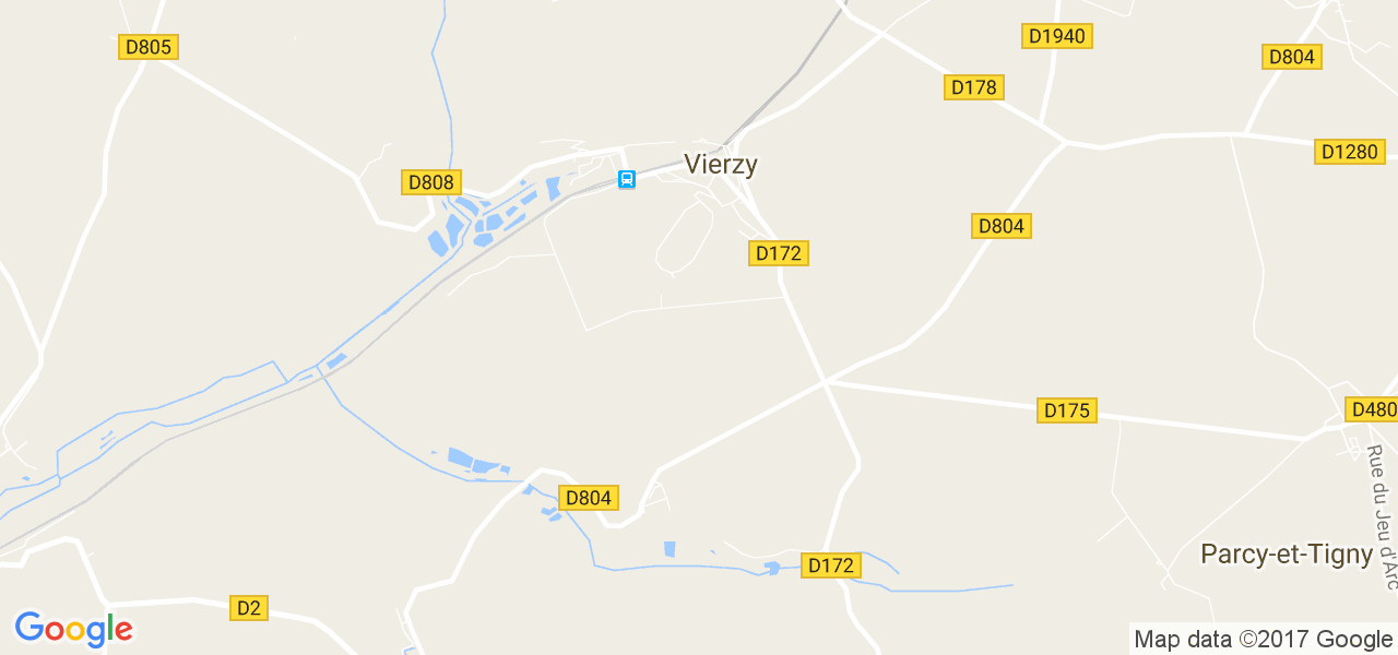 map de la ville de Vierzy