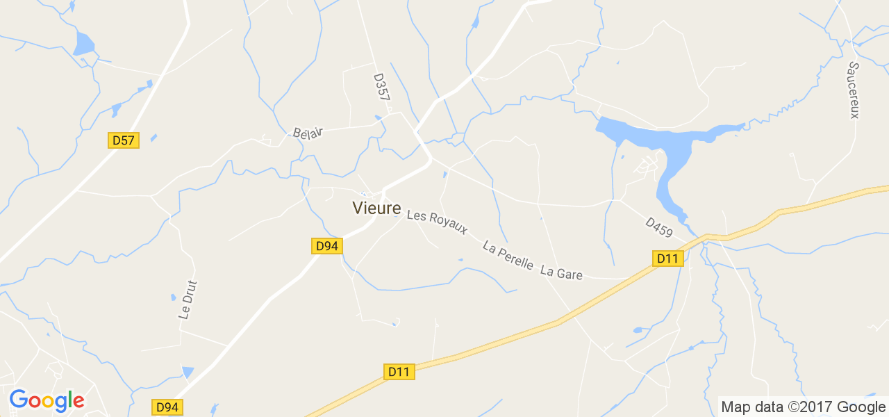 map de la ville de Vieure