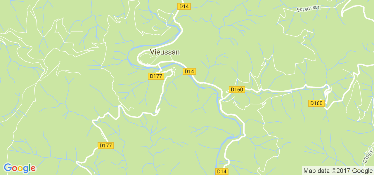 map de la ville de Vieussan