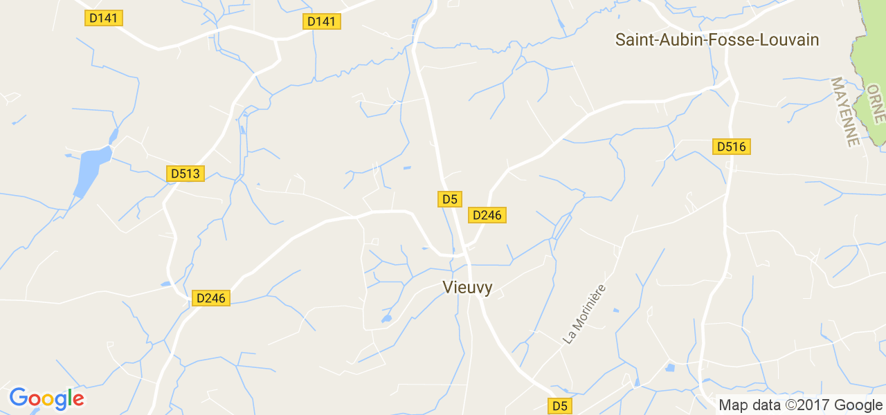 map de la ville de Vieuvy