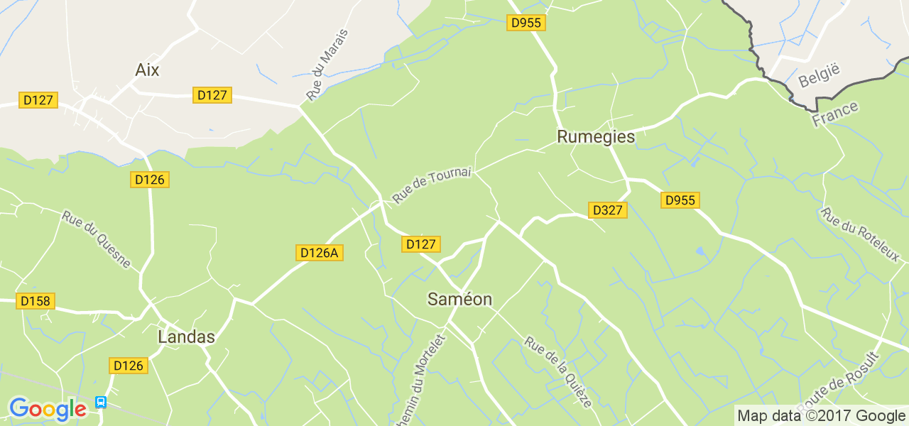 map de la ville de Vieux-Condé