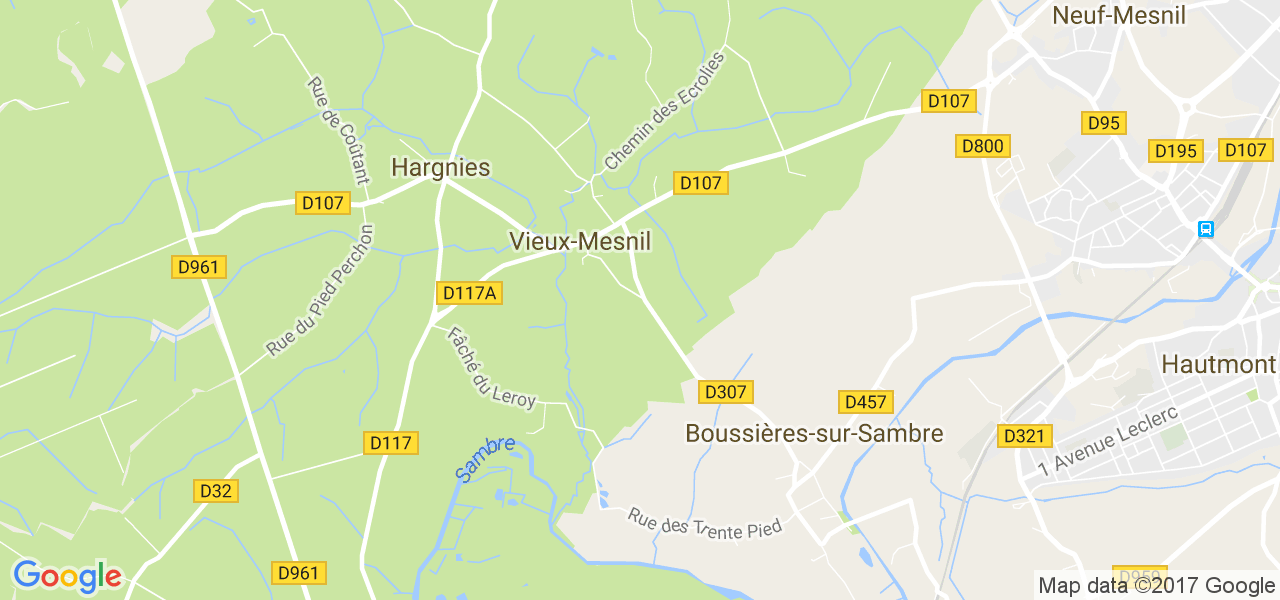 map de la ville de Vieux-Mesnil