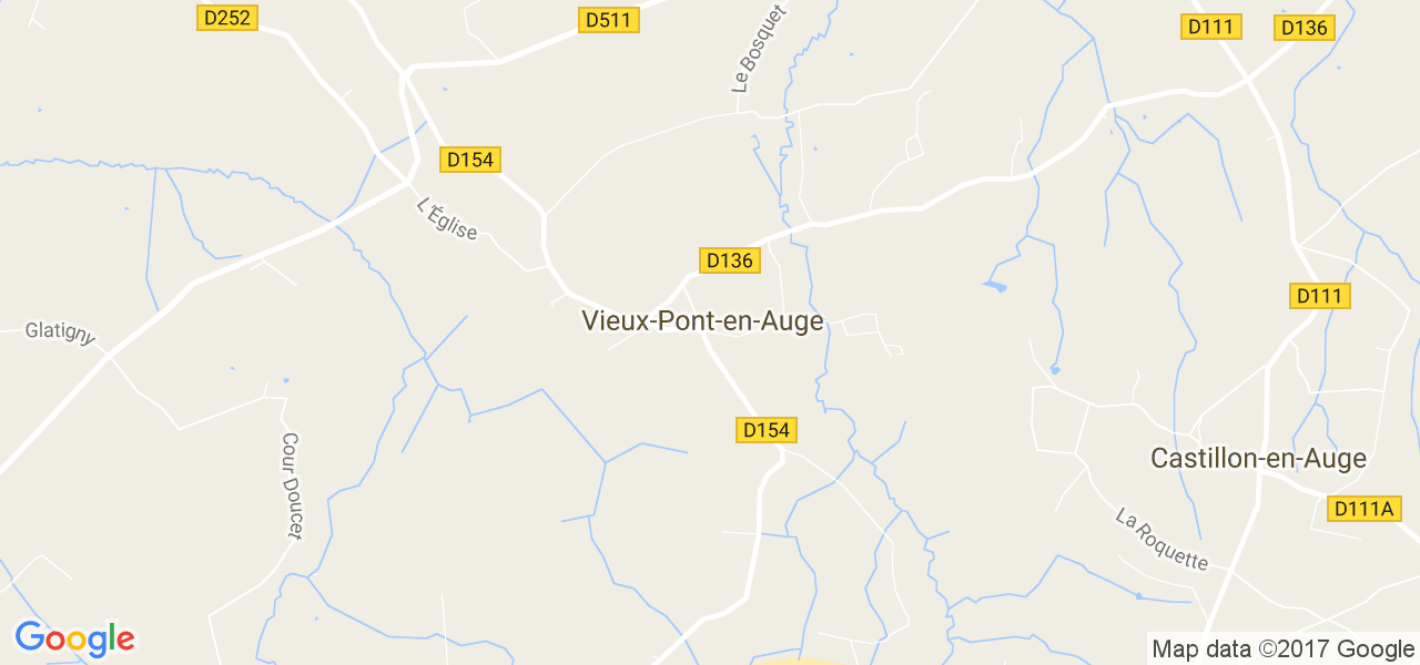 map de la ville de Vieux-Pont-en-Auge