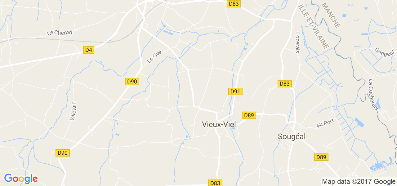 map de la ville de Vieux-Viel