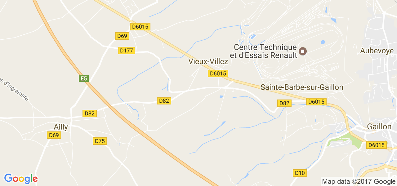 map de la ville de Vieux-Villez