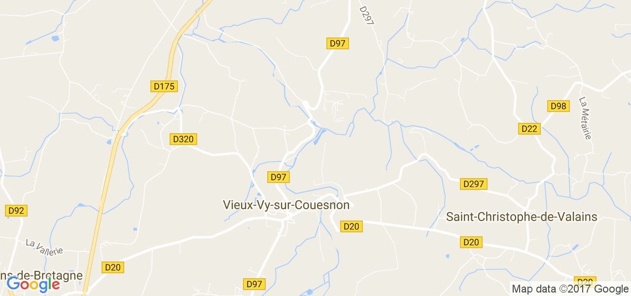 map de la ville de Vieux-Vy-sur-Couesnon