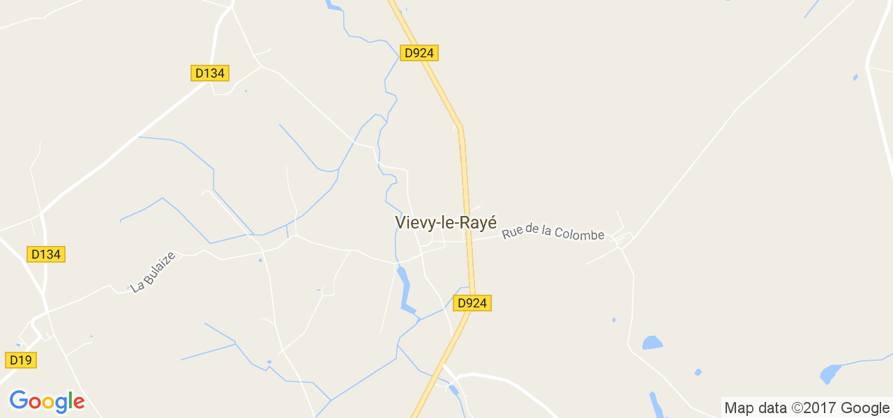 map de la ville de Vievy-le-Rayé