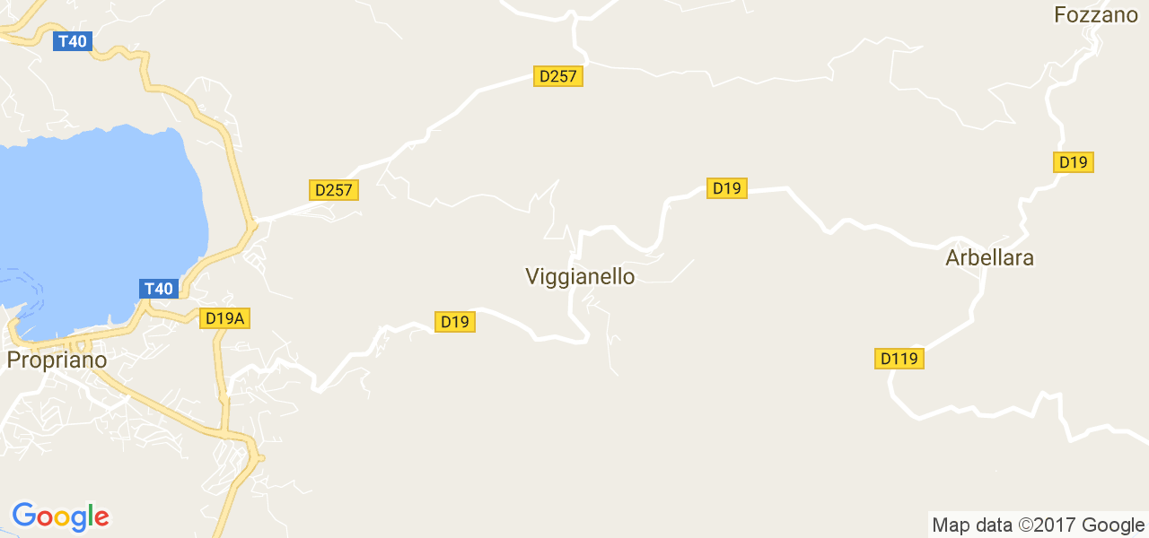 map de la ville de Viggianello