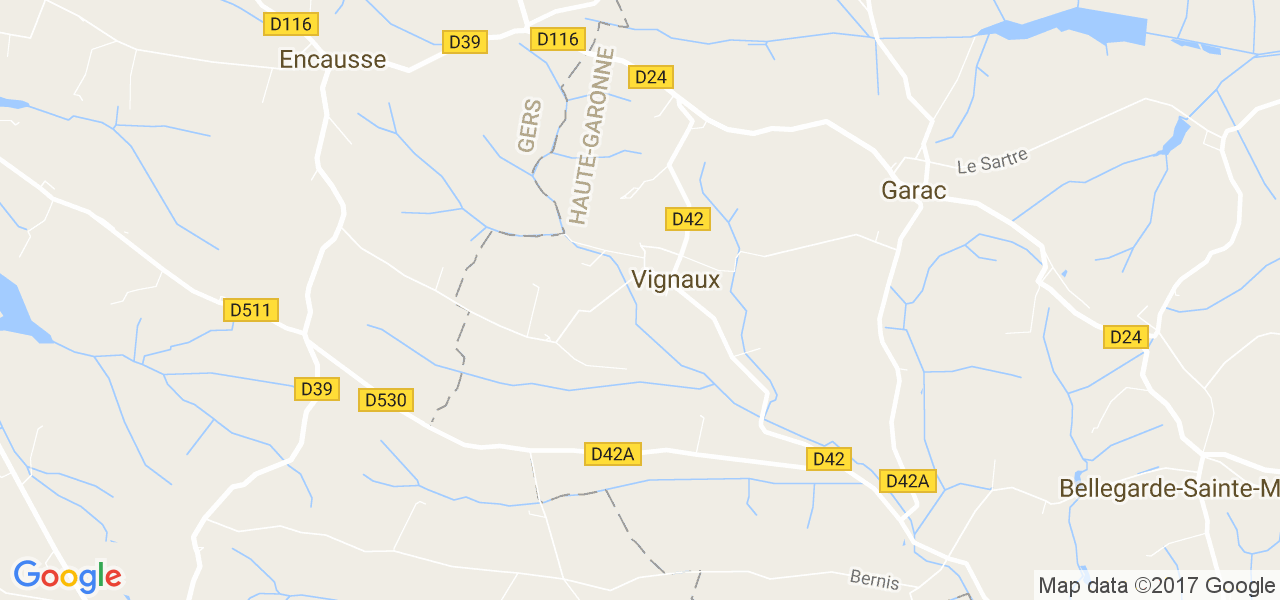 map de la ville de Vignaux