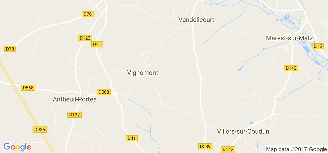 map de la ville de Vignemont