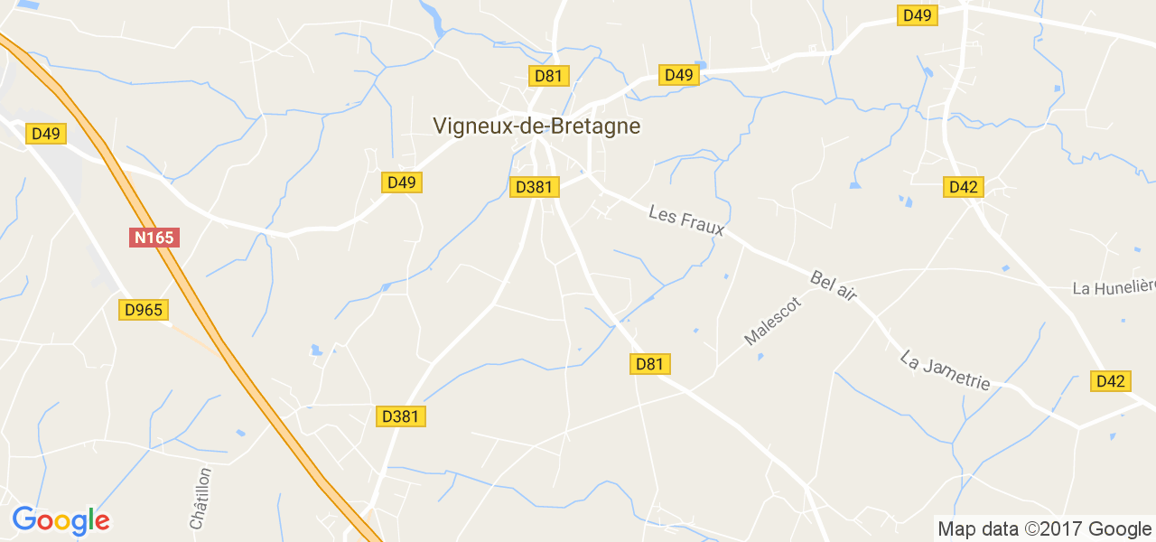 map de la ville de Vigneux-de-Bretagne