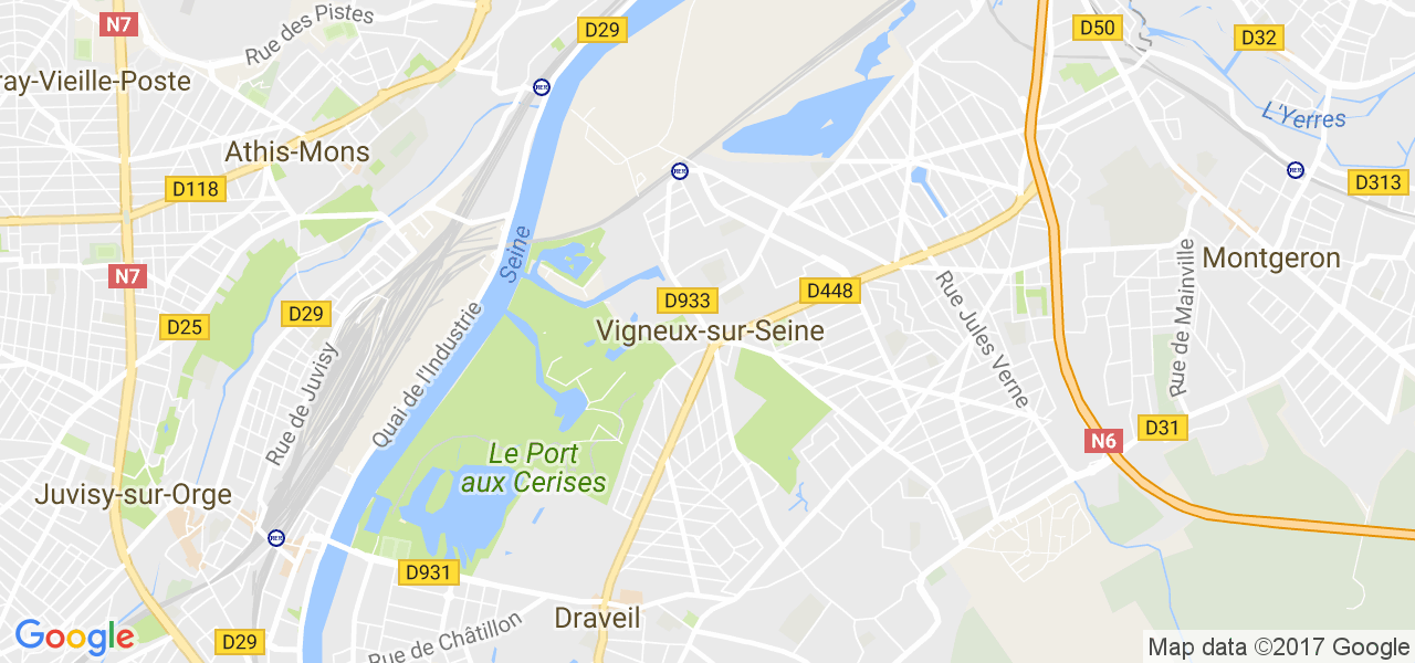 map de la ville de Vigneux-sur-Seine