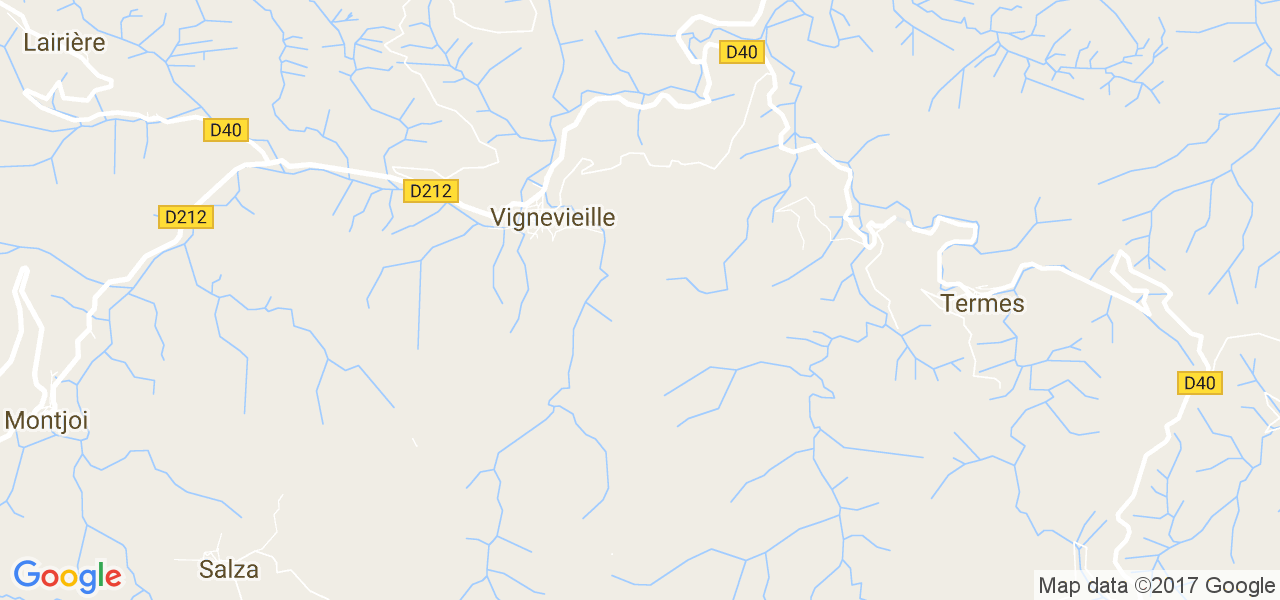 map de la ville de Vignevieille