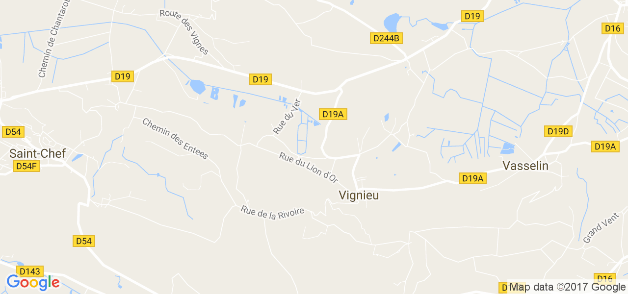 map de la ville de Vignieu