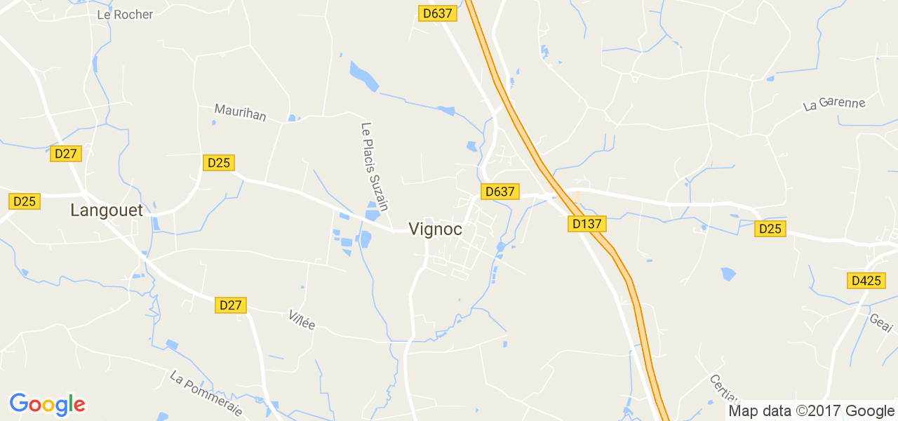 map de la ville de Vignoc