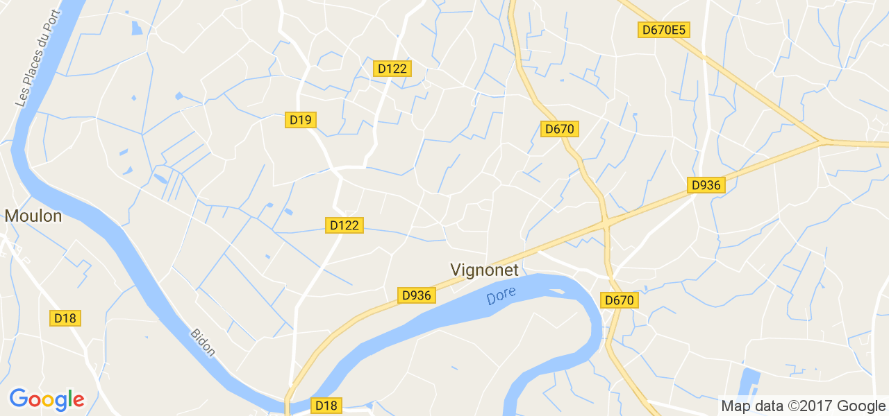 map de la ville de Vignonet