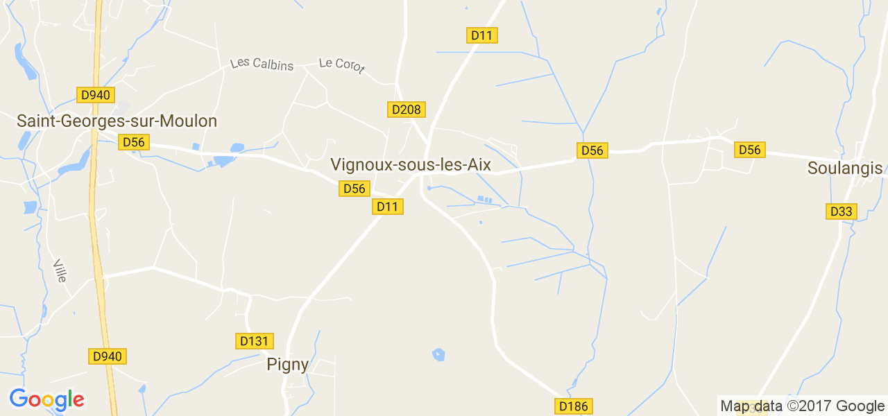 map de la ville de Vignoux-sous-les-Aix