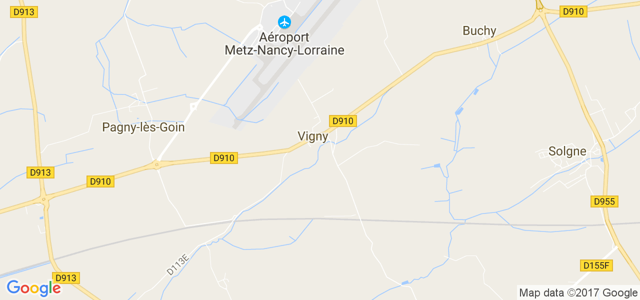 map de la ville de Vigny