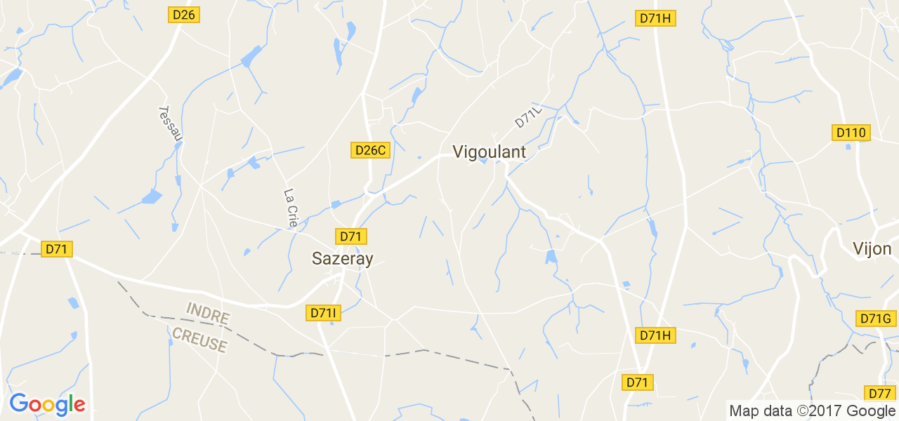 map de la ville de Vigoulant