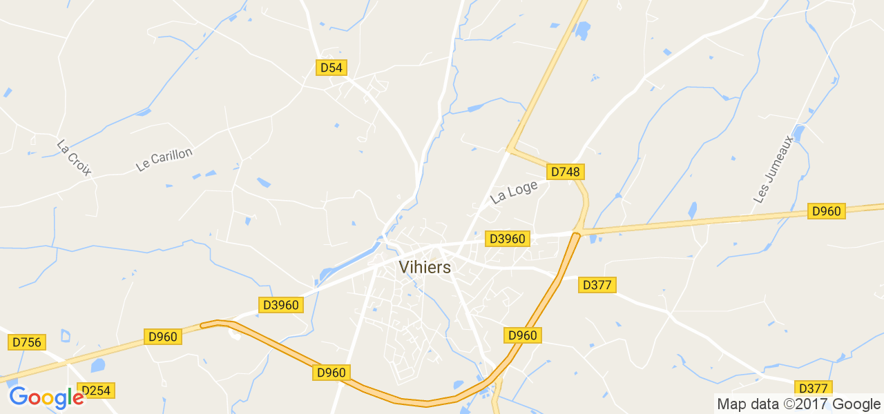 map de la ville de Vihiers