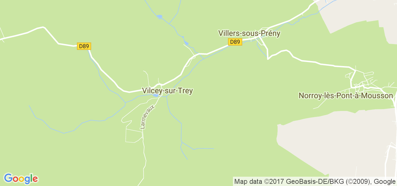 map de la ville de Vilcey-sur-Trey