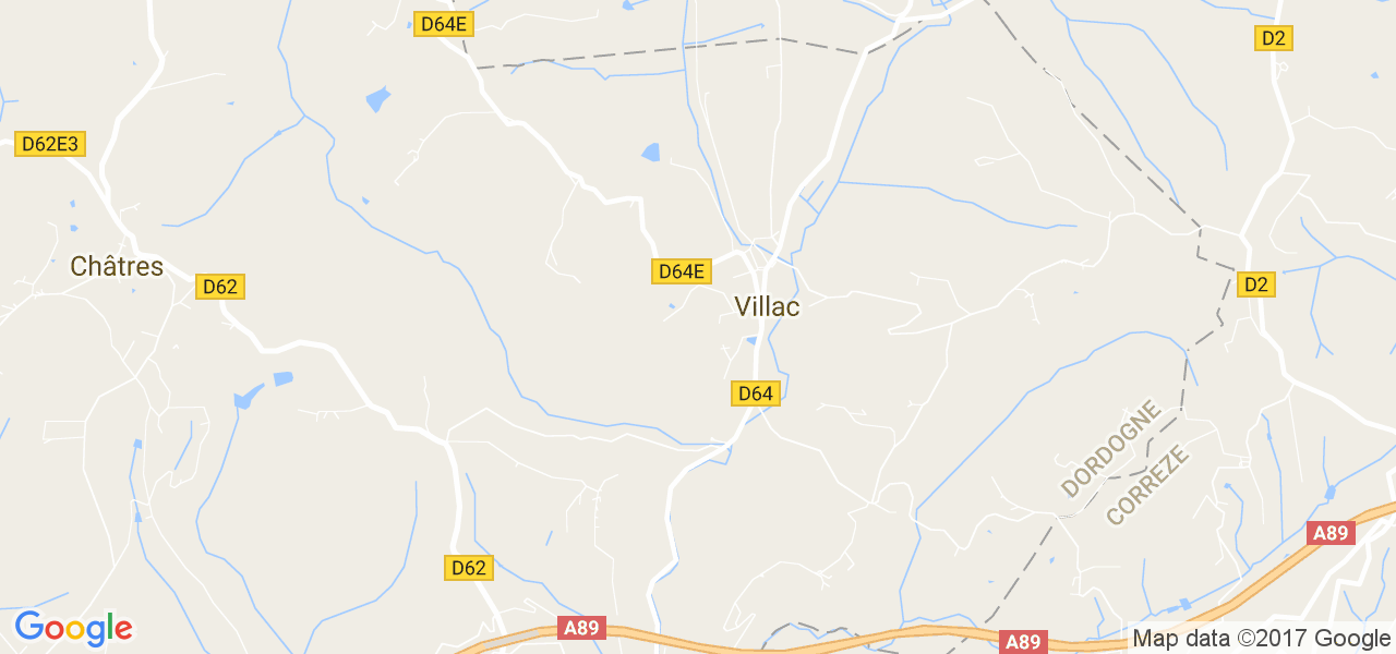 map de la ville de Villac