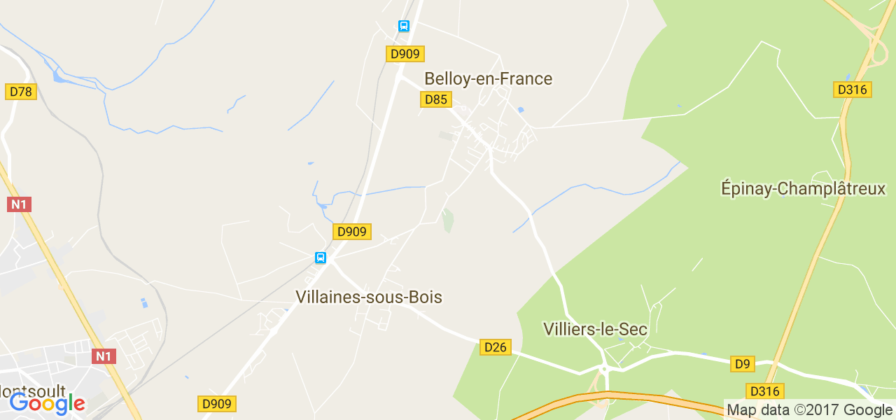 map de la ville de Villaines-sous-Bois