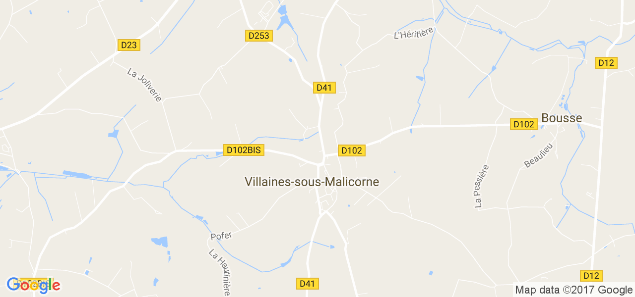 map de la ville de Villaines-sous-Malicorne