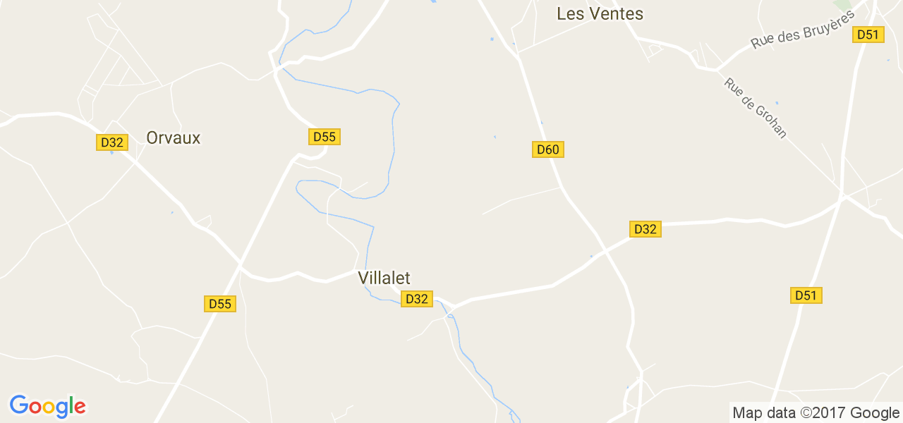 map de la ville de Villalet