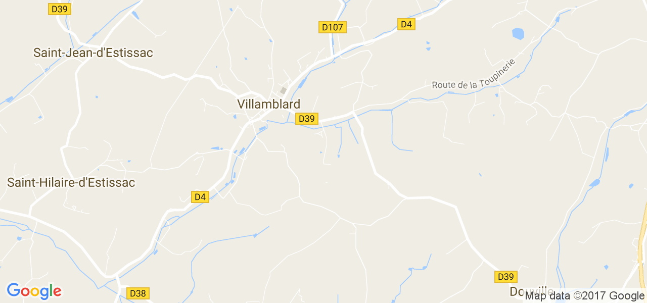 map de la ville de Villamblard