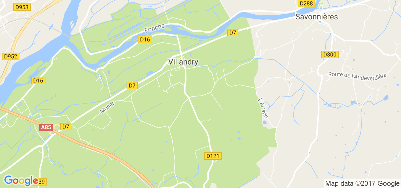 map de la ville de Villandry