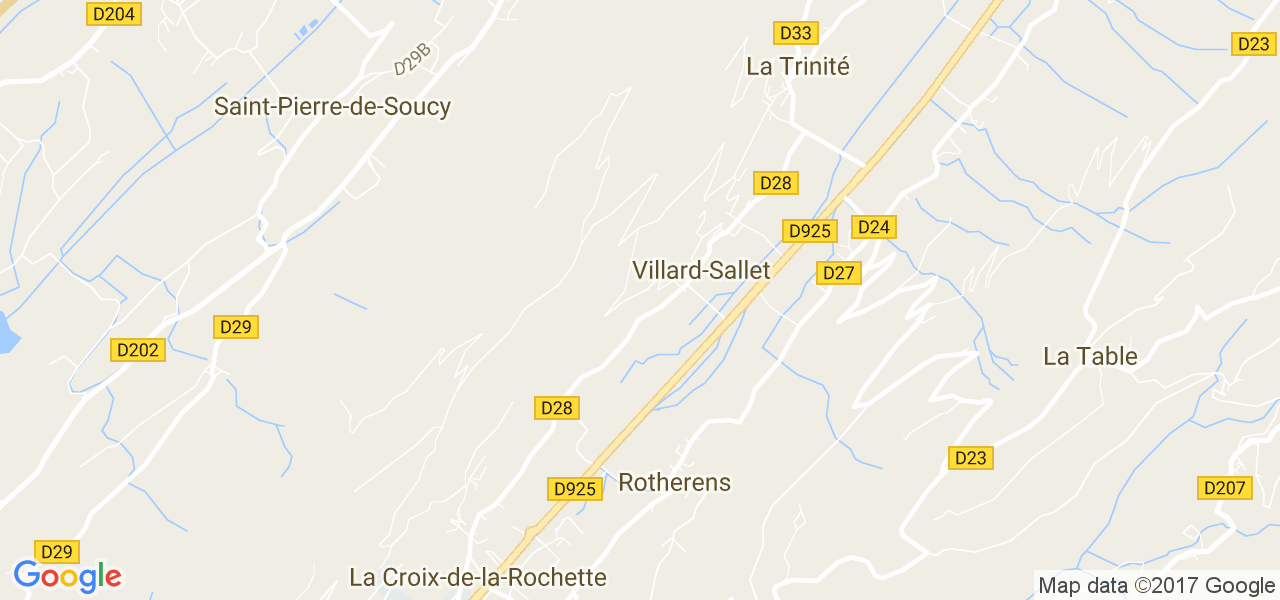 map de la ville de Villard-Sallet