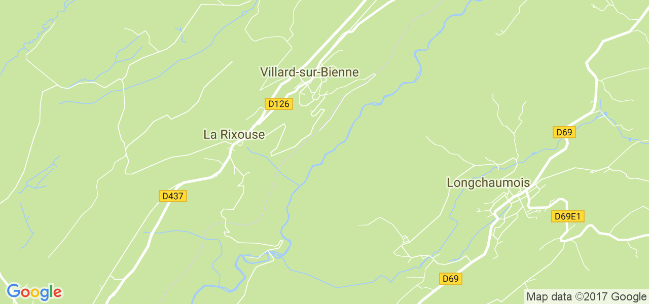 map de la ville de Villard-sur-Bienne