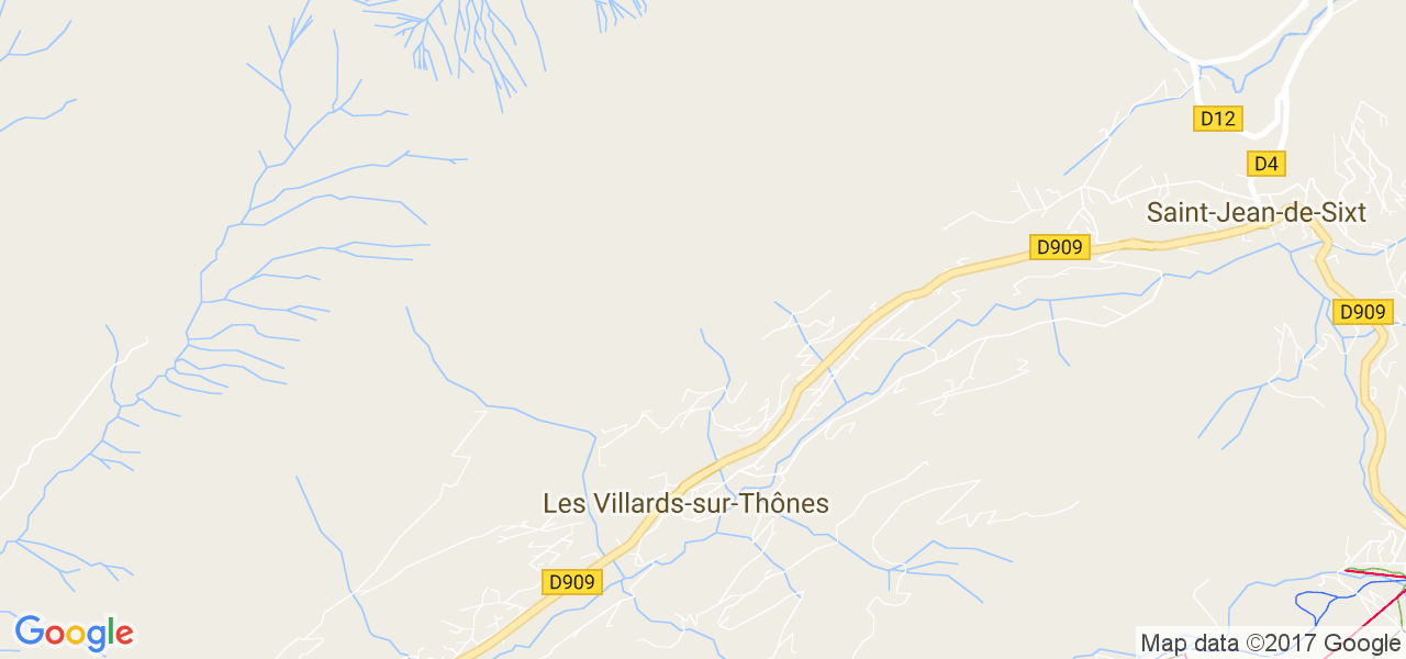 map de la ville de Villards-sur-Thônes