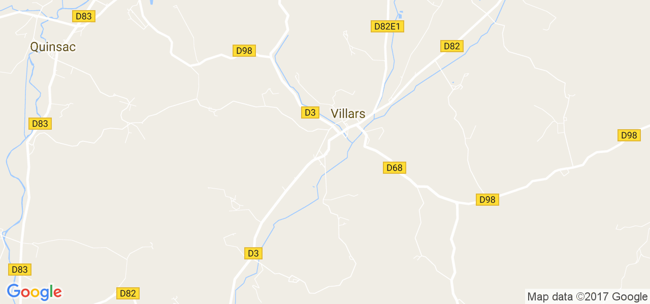 map de la ville de Villars